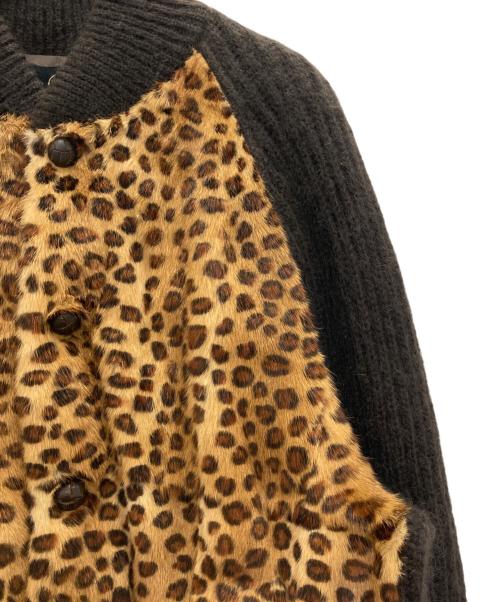 ITALIYA（イタリヤ）ITALIYA (イタリヤ) ニット切替ブルゾン ブラウン サイズ:FREEの古着・服飾アイテム