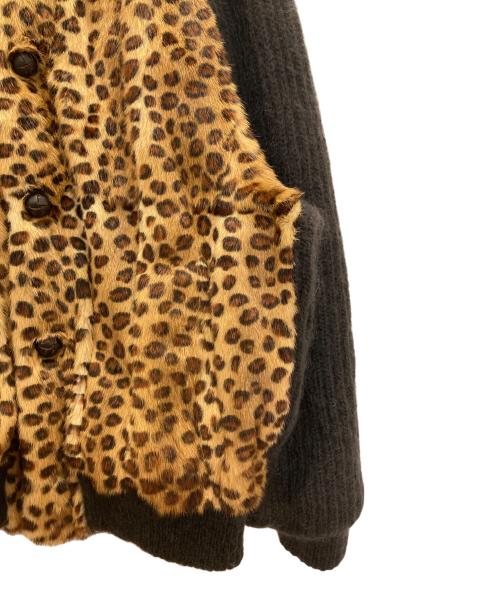 ITALIYA（イタリヤ）ITALIYA (イタリヤ) ニット切替ブルゾン ブラウン サイズ:FREEの古着・服飾アイテム