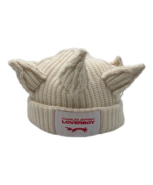 CHARLES JEFFREY LOVERBOY（チャールズ ジェフリー ラバーボーイ）CHARLES JEFFREY LOVERBOY (チャールズ ジェフリー ラバーボーイ) BERSERKER BEANIE ホワイトの古着・服飾アイテム