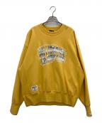 BILLIONAIRE BOYS CLUBビリオネアボーイズクラブ）の古着「ARCH LOGO COTTON SWEATSHIRT」｜イエロー