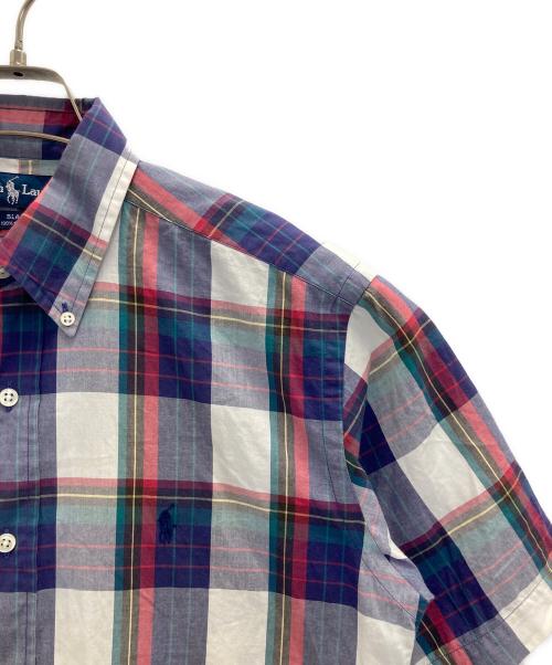 POLO RALPH LAUREN（ポロ・ラルフローレン）POLO RALPH LAUREN (ポロ・ラルフローレン) 90s B.D. S/S BLAKE CHECK SHIRTS ネイビー サイズ:SIZE Sの古着・服飾アイテム