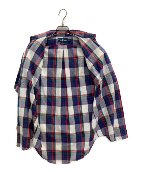 POLO RALPH LAUREN（ポロ・ラルフローレン）POLO RALPH LAUREN (ポロ・ラルフローレン) 90s B.D. S/S BLAKE CHECK SHIRTS ネイビー サイズ:SIZE Sの古着・服飾アイテム
