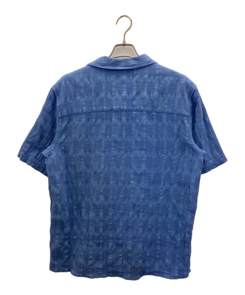 WAX LONDON（ワックスロンドン）WAX LONDON (ワックスロンドン) S/S オープンカラーシャツ ブルー サイズ:SIZE  Sの古着・服飾アイテム