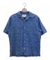 WAX LONDON（ワックスロンドン）の古着「S/S オープンカラーシャツ」｜ブルー