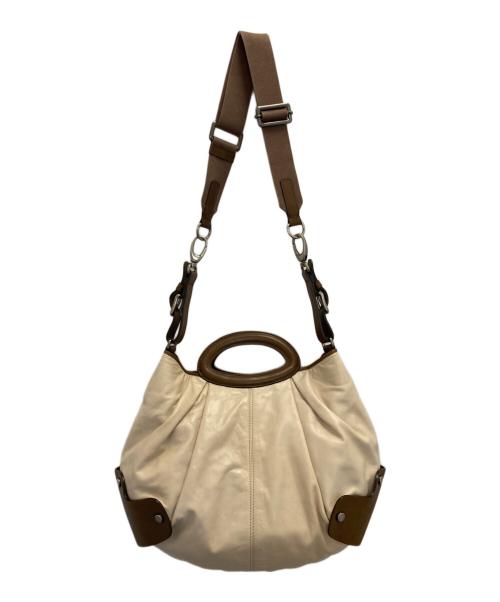 MARNI（マルニ）MARNI (マルニ) レザーショルダーバッグ ベージュの古着・服飾アイテム