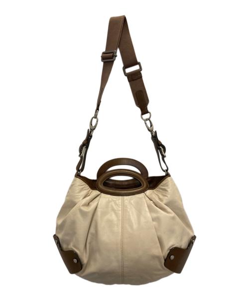 MARNI（マルニ）MARNI (マルニ) レザーショルダーバッグ ベージュの古着・服飾アイテム