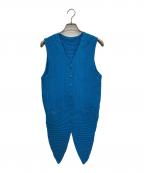 ISSEY MIYAKEイッセイミヤケ）の古着「プリーツベスト」｜ブルー