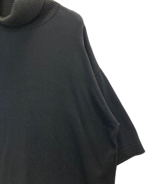 glamb（グラム）glamb (グラム) Half Sleeves Turtle Neck Knit ブラック サイズ:Mの古着・服飾アイテム