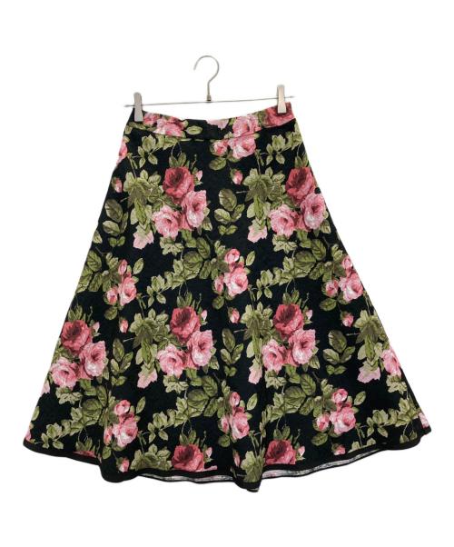 M'S GRACY（エムズグレイシー）M'S GRACY (エムズグレイシー) 花柄スカート ブラック サイズ:38の古着・服飾アイテム