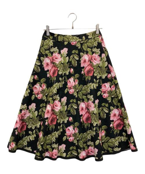 M'S GRACY（エムズグレイシー）M'S GRACY (エムズグレイシー) 花柄スカート ブラック サイズ:38の古着・服飾アイテム