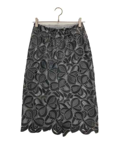 M'S GRACY（エムズグレイシー）M'S GRACY (エムズグレイシー) リボンレースタイトスカート ブラック サイズ:38の古着・服飾アイテム