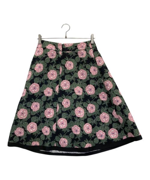 M'S GRACY（エムズグレイシー）M'S GRACY (エムズグレイシー) 花柄スカート ブラック サイズ:38の古着・服飾アイテム