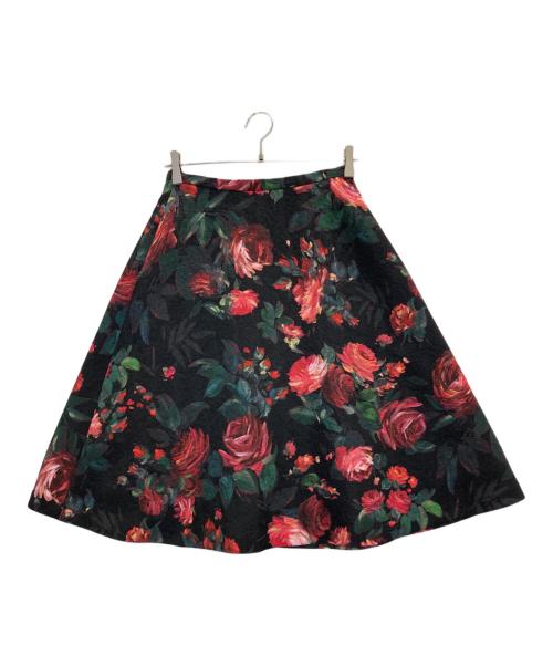 M'S GRACY（エムズグレイシー）M'S GRACY (エムズグレイシー) 花柄スカート ブラック サイズ:38の古着・服飾アイテム