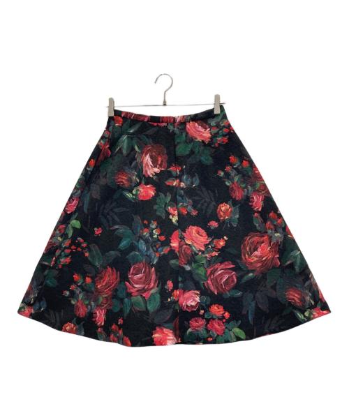M'S GRACY（エムズグレイシー）M'S GRACY (エムズグレイシー) 花柄スカート ブラック サイズ:38の古着・服飾アイテム