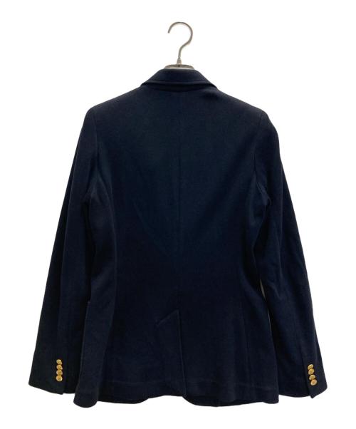 POLO RALPH LAUREN（ポロ・ラルフローレン）POLO RALPH LAUREN (ポロ・ラルフローレン) ロゴエンブレムニットブレザー ネイビー サイズ:2の古着・服飾アイテム