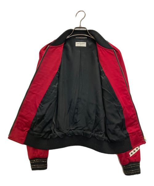 Saint Laurent Paris（サンローランパリ）Saint Laurent Paris (サンローランパリ) RED Officer Bomber Jacket レッド サイズ:42の古着・服飾アイテム