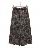 COMME des GARCONSコムデギャルソン）の古着「フラワープリントイージーパンツ」｜グレー