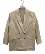 IENAイエナ）の古着「ダブルブレストライトビッグジャケット」｜ベージュ