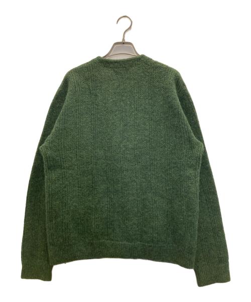 PURITAN SPORTS WEAR（プリタン スポーツ ウェア）PURITAN SPORTS WEAR (プリタン スポーツ ウェア) wool and acrylic metal button cardigan グリーン サイズ:Ⅿの古着・服飾アイテム