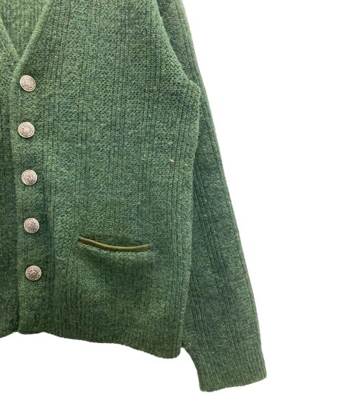 PURITAN SPORTS WEAR（プリタン スポーツ ウェア）PURITAN SPORTS WEAR (プリタン スポーツ ウェア) wool and acrylic metal button cardigan グリーン サイズ:Ⅿの古着・服飾アイテム