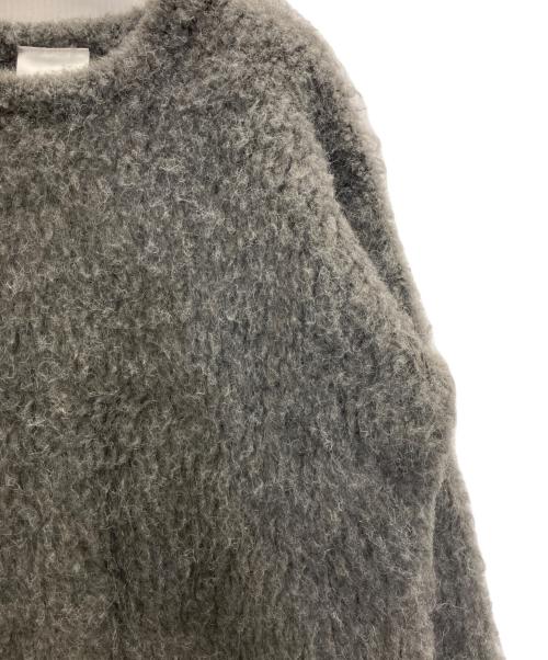 Whim Gazette（ウィムガゼット）Whim Gazette (ウィムガゼット) ミックスヤーンクルーネックニットプルオーバー グレー サイズ:FREEの古着・服飾アイテム