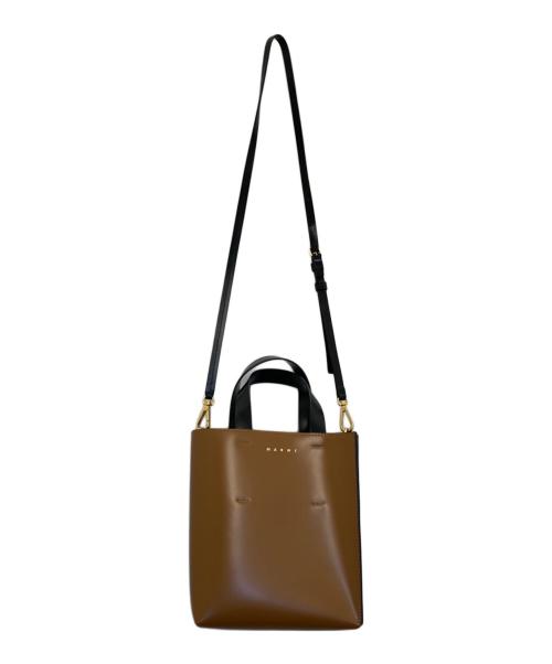 MARNI（マルニ）MARNI (マルニ) Museoミニバッグ ブラウン×ブラックの古着・服飾アイテム