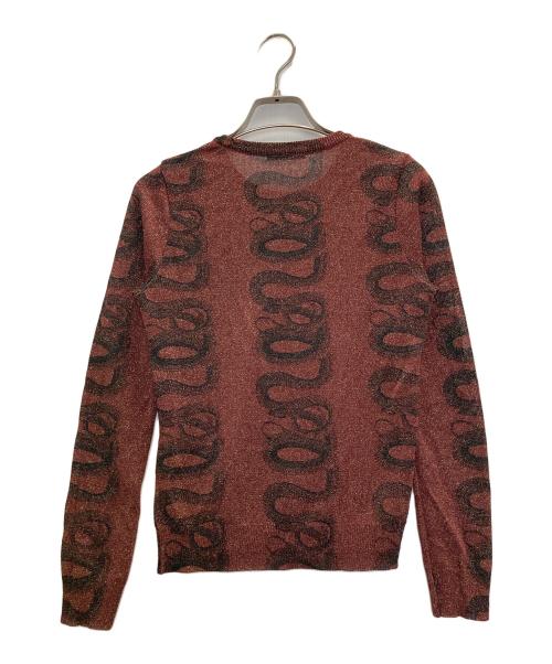 hysterics（ヒステリックス）hysterics (ヒステリックス) スネーク柄ラメニット ブラウン サイズ:表記無しの古着・服飾アイテム