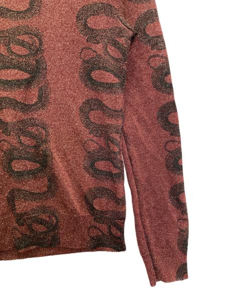 hysterics（ヒステリックス）hysterics (ヒステリックス) スネーク柄ラメニット ブラウン サイズ:表記無しの古着・服飾アイテム