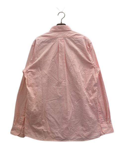 HUMAN MADE（ヒューマンメイド）HUMAN MADE (ヒューマンメイド) heart patch stripe shirts ピンク サイズ:Ⅼの古着・服飾アイテム