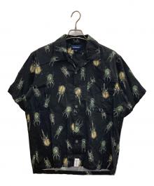 DESCENTE（デサント）の古着「Aloha CAUCASUS TEXTILE SS SHIRT」｜ブラック