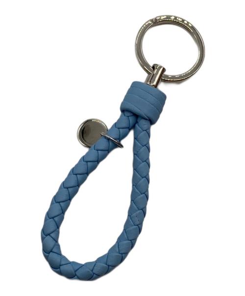 BOTTEGA VENETA（ボッテガベネタ）BOTTEGA VENETA (ボッテガベネタ) イントレチャートキーリング スカイブルーの古着・服飾アイテム