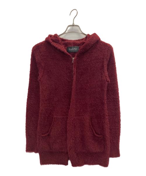 TORNADO MART（トルネードマート）TORNADO MART (トルネードマート) w zip shaggy knit parka ボルドー サイズ:Ⅿの古着・服飾アイテム