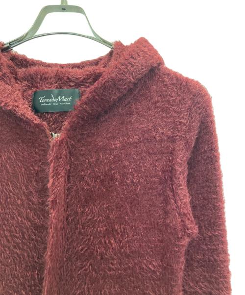 TORNADO MART（トルネードマート）TORNADO MART (トルネードマート) w zip shaggy knit parka ボルドー サイズ:Ⅿの古着・服飾アイテム