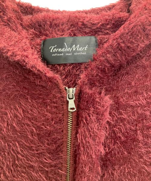 TORNADO MART（トルネードマート）TORNADO MART (トルネードマート) w zip shaggy knit parka ボルドー サイズ:Ⅿの古着・服飾アイテム