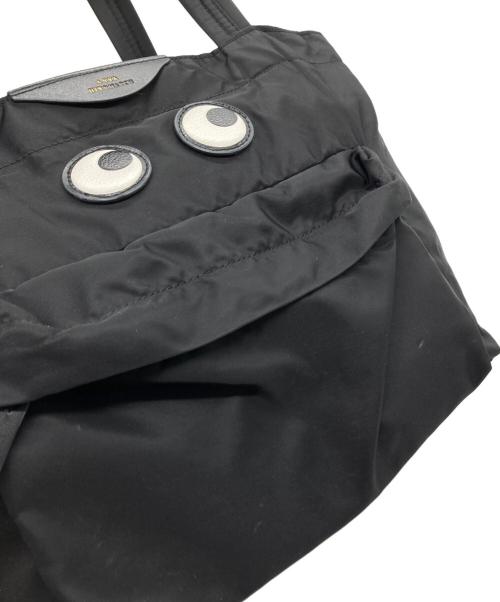 ANYA HINDMARCH（アニヤ・ハインドマーチ）ANYA HINDMARCH (アニヤ・ハインドマーチ) EYES ナイロントートバッグ ブラックの古着・服飾アイテム