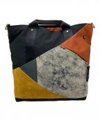 master-pieceマスターピース）の古着「パッチワークショルダーバッグ」｜オレンジ