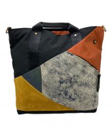 master-piece（マスターピース）の古着「パッチワークショルダーバッグ」｜オレンジ