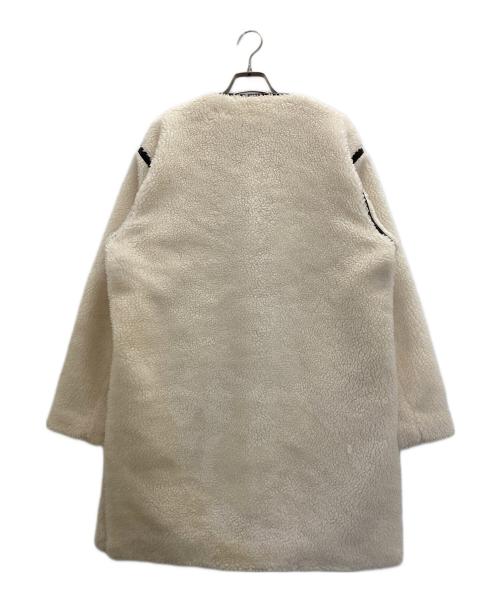 23区（ニジュウサンク）23区 (ニジュウサンク) パイピングボアコート ホワイト サイズ:38の古着・服飾アイテム