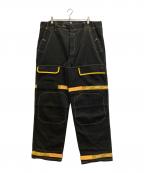 MARITHE+FRANCOIS GIRBAUDマリテフランソワジルボー）の古着「シャトルパンツ」｜ブラック×イエロー