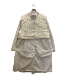 SENSE OF PLACE（センスオブプレイス）の古着「キルトベストツキモッズコート」｜ベージュ