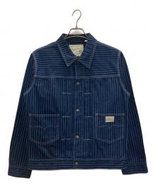 Pherrow's（フェローズ）の古着「ウォバッシュストライプデニムジャケット」｜ネイビー