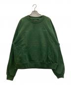 Unknown londonアンノウンロンドン）の古着「ラインストーンロゴスウェット」｜グリーン