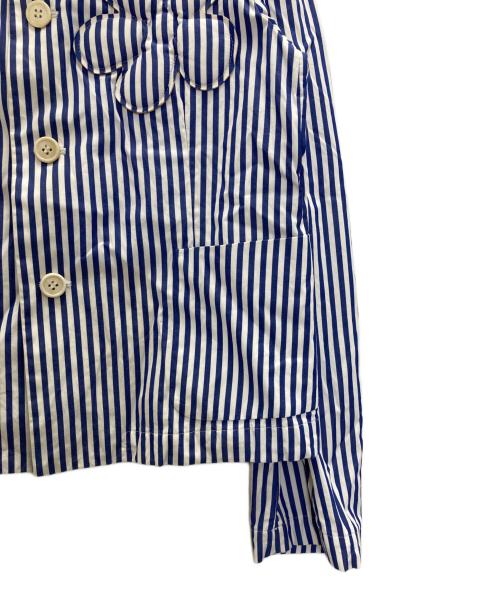 COMME des GARCONS GIRL（コムデギャルソンガール）COMME des GARCONS GIRL (コムデギャルソンガール) フラワーストライプデザインジャケット ブルー サイズ:Ⅿの古着・服飾アイテム