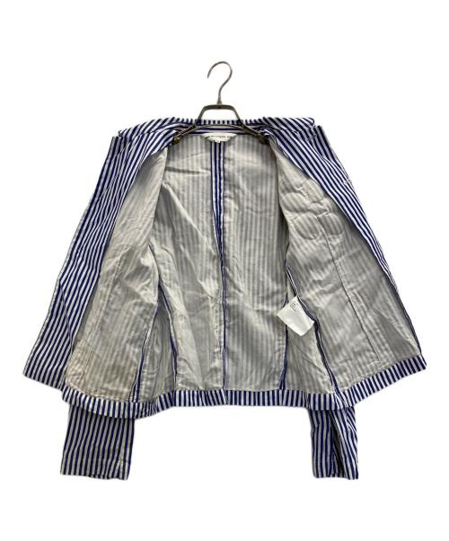 COMME des GARCONS GIRL（コムデギャルソンガール）COMME des GARCONS GIRL (コムデギャルソンガール) フラワーストライプデザインジャケット ブルー サイズ:Ⅿの古着・服飾アイテム