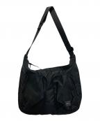 PORTERポーター）の古着「COMPART コンパート ダブル ポケット ショルダーバッグ」｜ブラック
