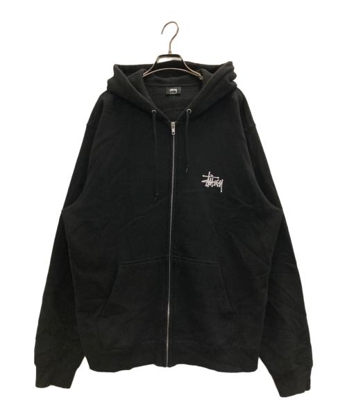 stussy（ステューシー）stussy (ステューシー) 両面プリントパーカー ブラック サイズ:Ⅼの古着・服飾アイテム