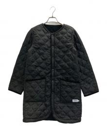 ARMEN（アーメン）の古着「キルティングノーカラーコート」｜ブラック