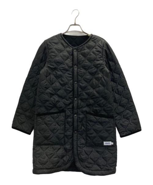 ARMEN（アーメン）ARMEN (アーメン) キルティングノーカラーコート ブラックの古着・服飾アイテム
