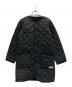 ARMEN（アーメン）の古着「キルティングノーカラーコート」｜ブラック