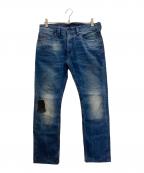 DIESELディーゼル）の古着「ダメージ加工デニムパンツ」｜ブルー